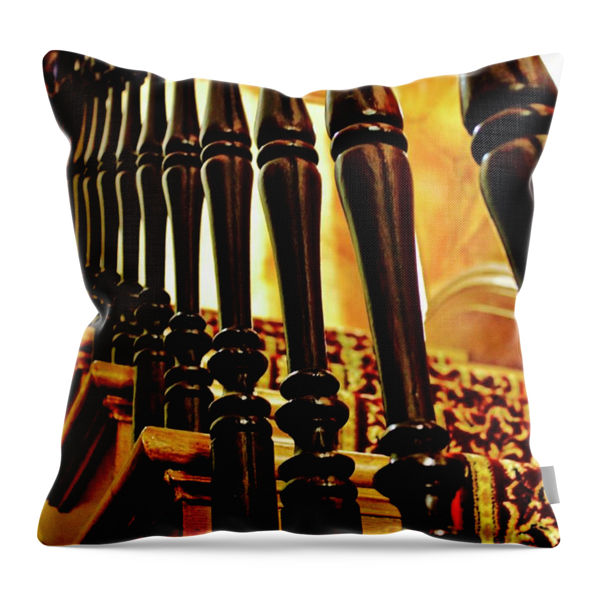  Throw Pillow featuring the photograph Stairs Emily Carr House by Brian Sereda