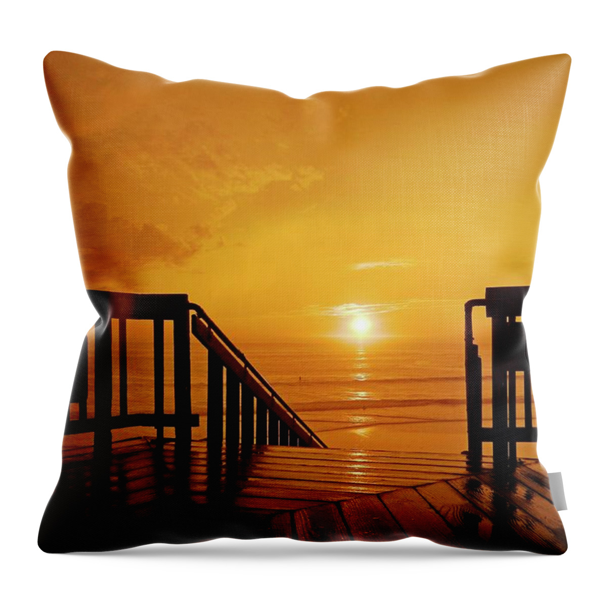 Sunset Throw Pillow featuring the photograph Stairway To Heaven by Everette McMahan jr