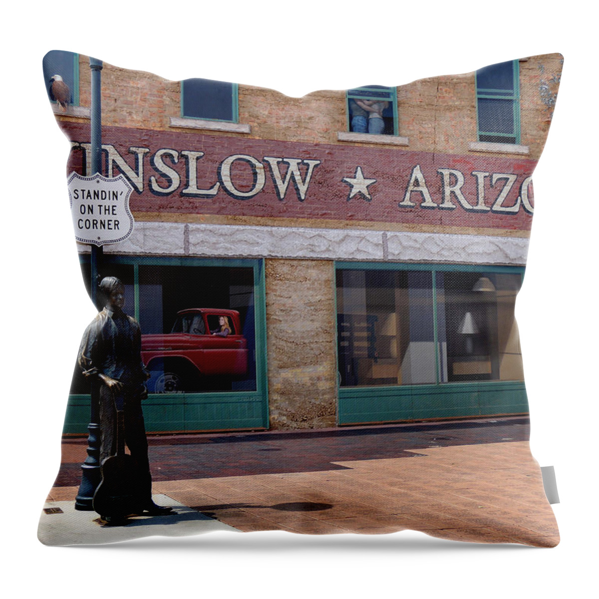 Standin Throw Pillow featuring the photograph Standin' on the Corner by Gordon Beck