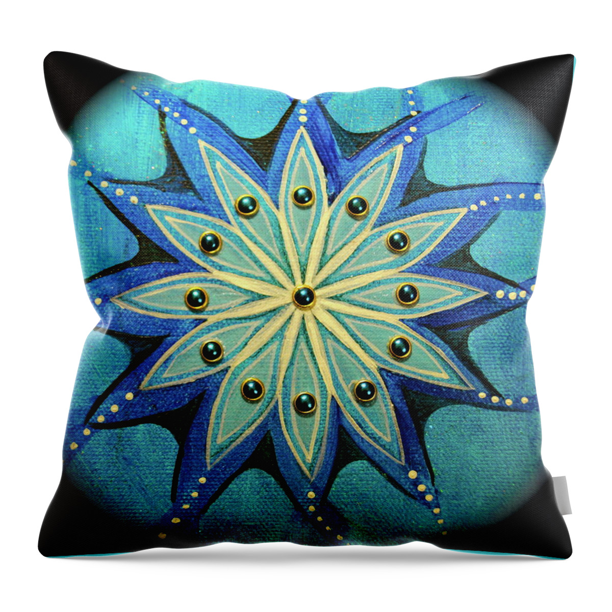 Sacred Geometry Throw Pillow featuring the painting Star Dream by Patricia Arroyo