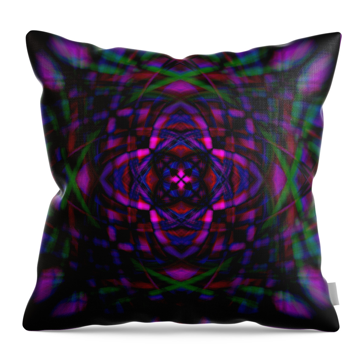 Purple Throw Pillow featuring the photograph Star Flower by Cherie Duran