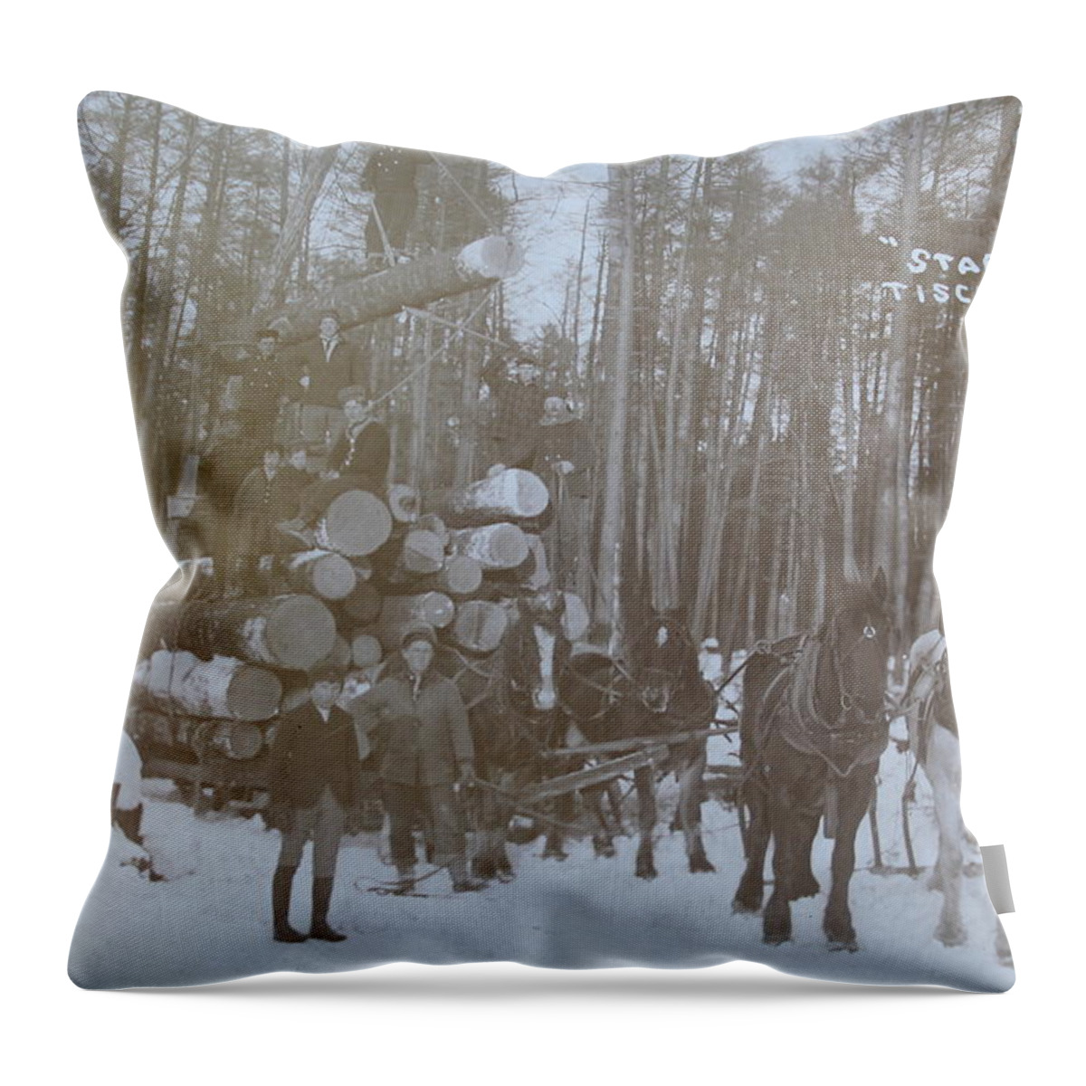 Vintage Photograph Throw Pillow featuring the photograph Star Load by Tammy Schneider