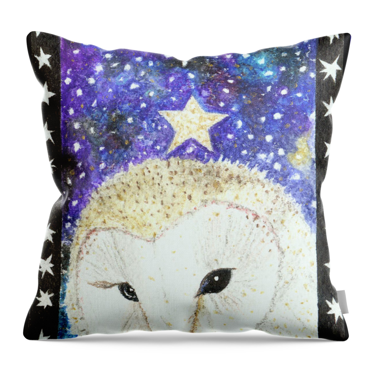 Lise Winne Throw Pillow featuring the painting Star of the Night by Lise Winne