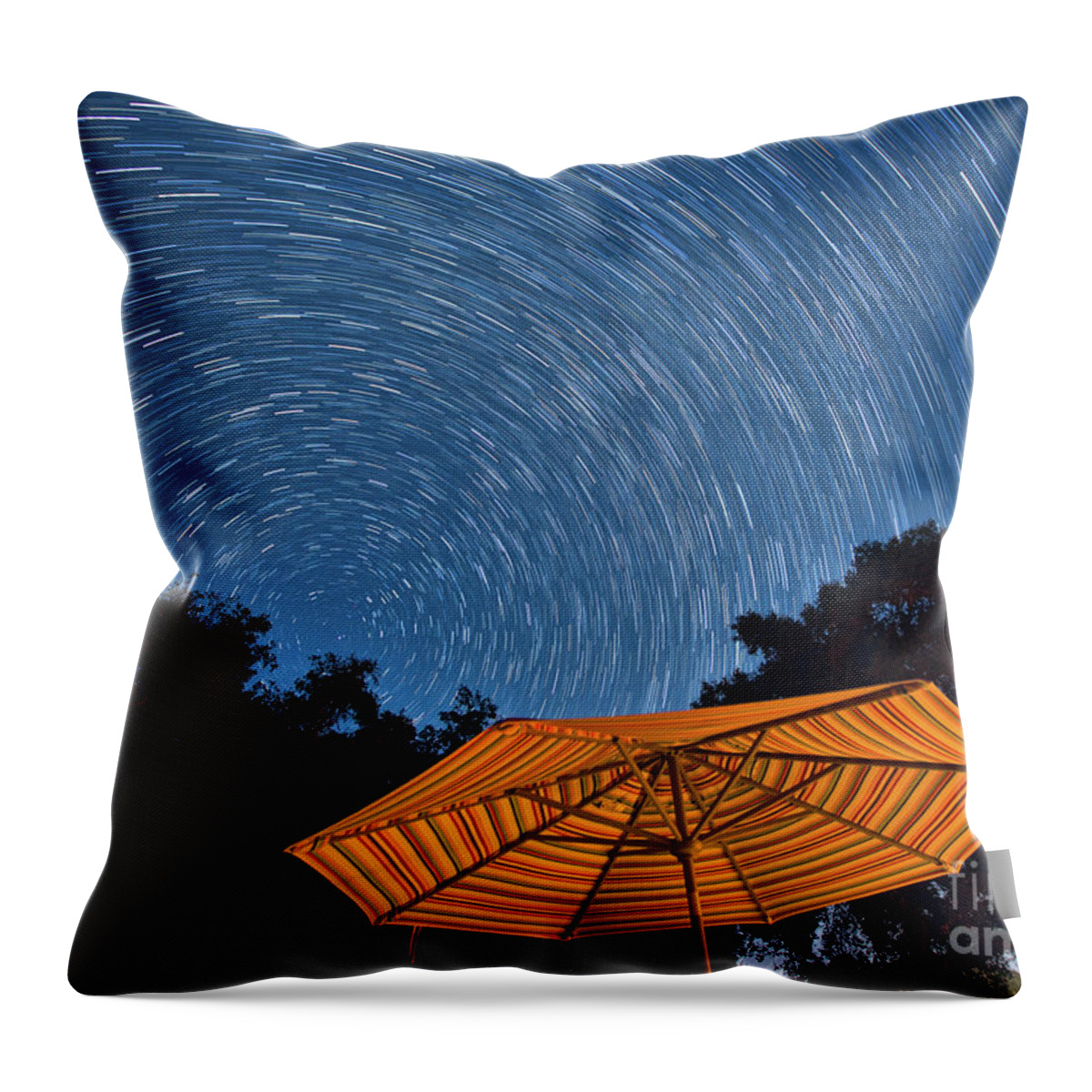 Star Trails Throw Pillow featuring the photograph Star Trails by Mimi Ditchie