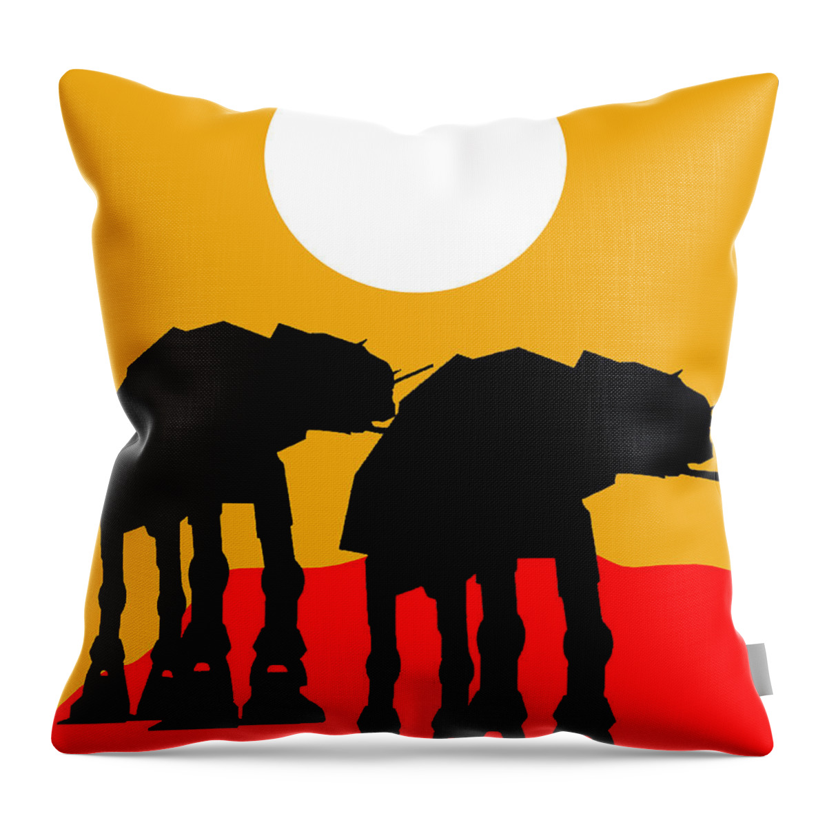 Atat Throw Pillow featuring the mixed media Star Wars AT-AT Collection by Marvin Blaine
