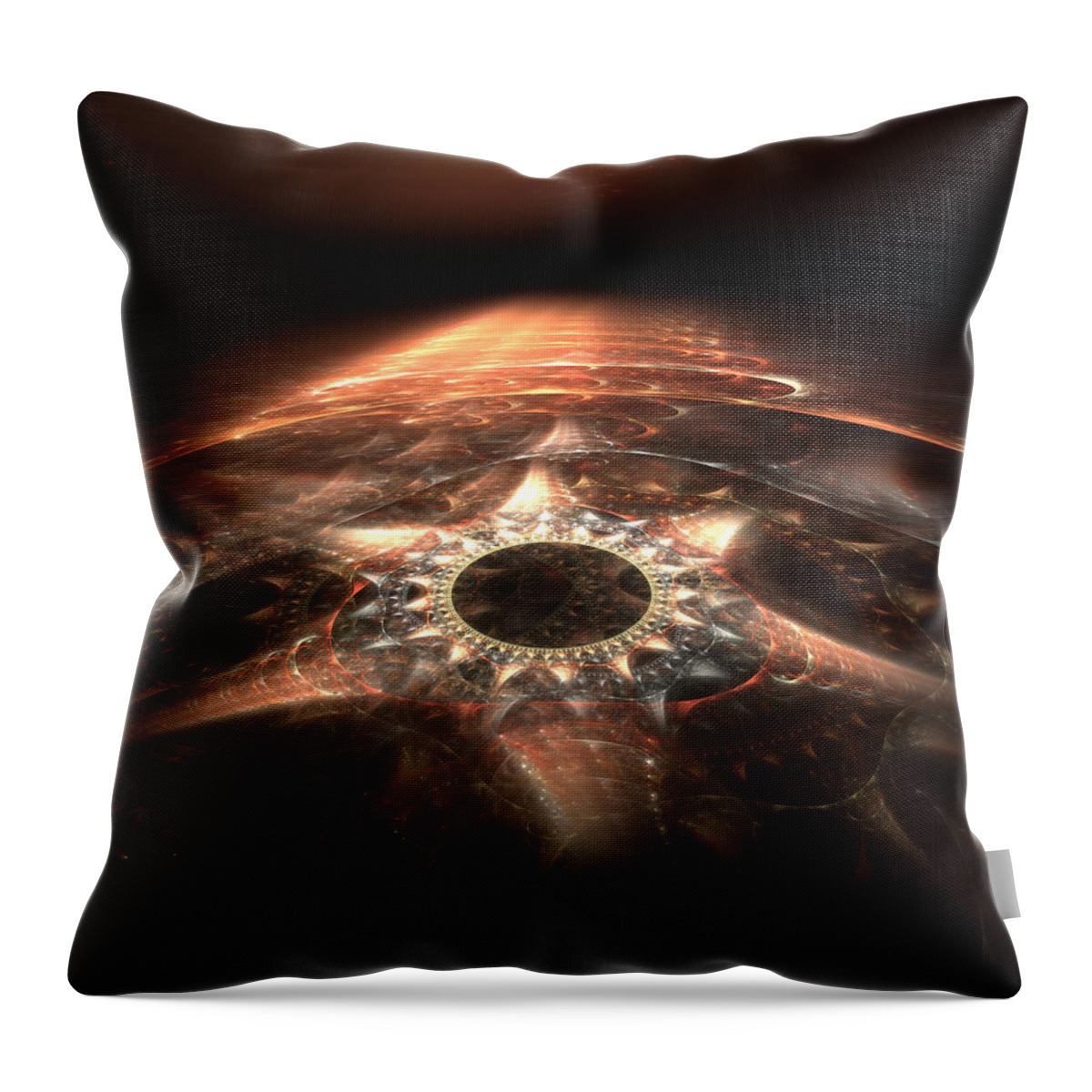 Fractal Throw Pillow featuring the digital art Stargate by Richard Ortolano
