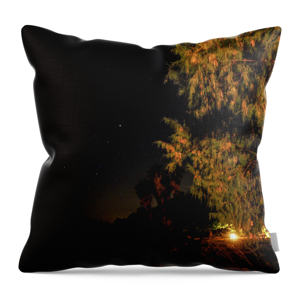 Landscape Throw Pillow featuring the photograph Starry Night in Paradise... by Rebecca Dru