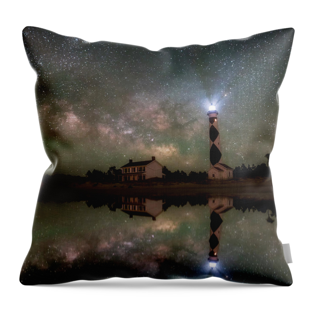 Starry Night Throw Pillow featuring the photograph Starry Reflections by Russell Pugh