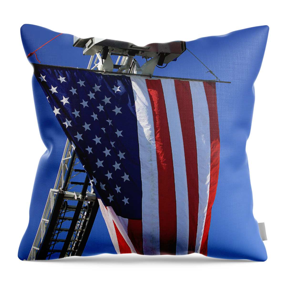 Americana Throw Pillow featuring the photograph Stars and Stripes by Karol Livote