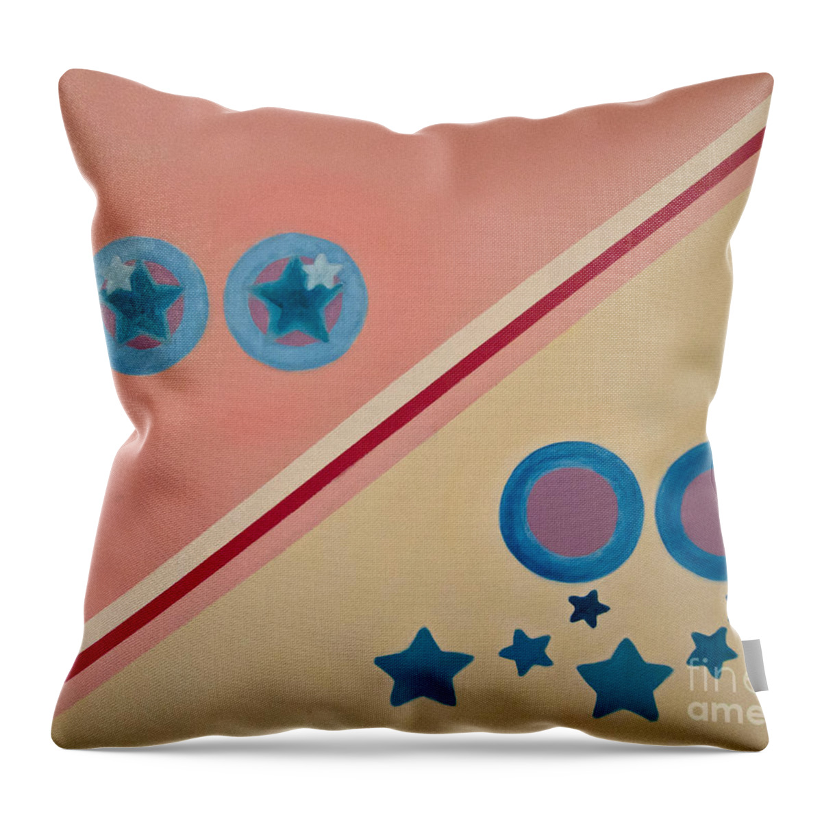 Stars Fell From Her Eyes Throw Pillow featuring the painting Stars Fell From Her Eyes by Karen Francis