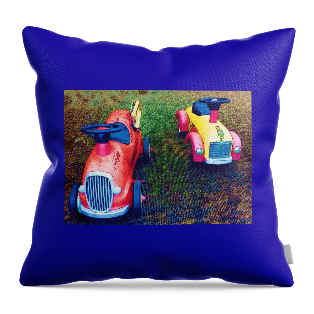 Racing Throw Pillow featuring the digital art Start Your Engines by Alec Drake