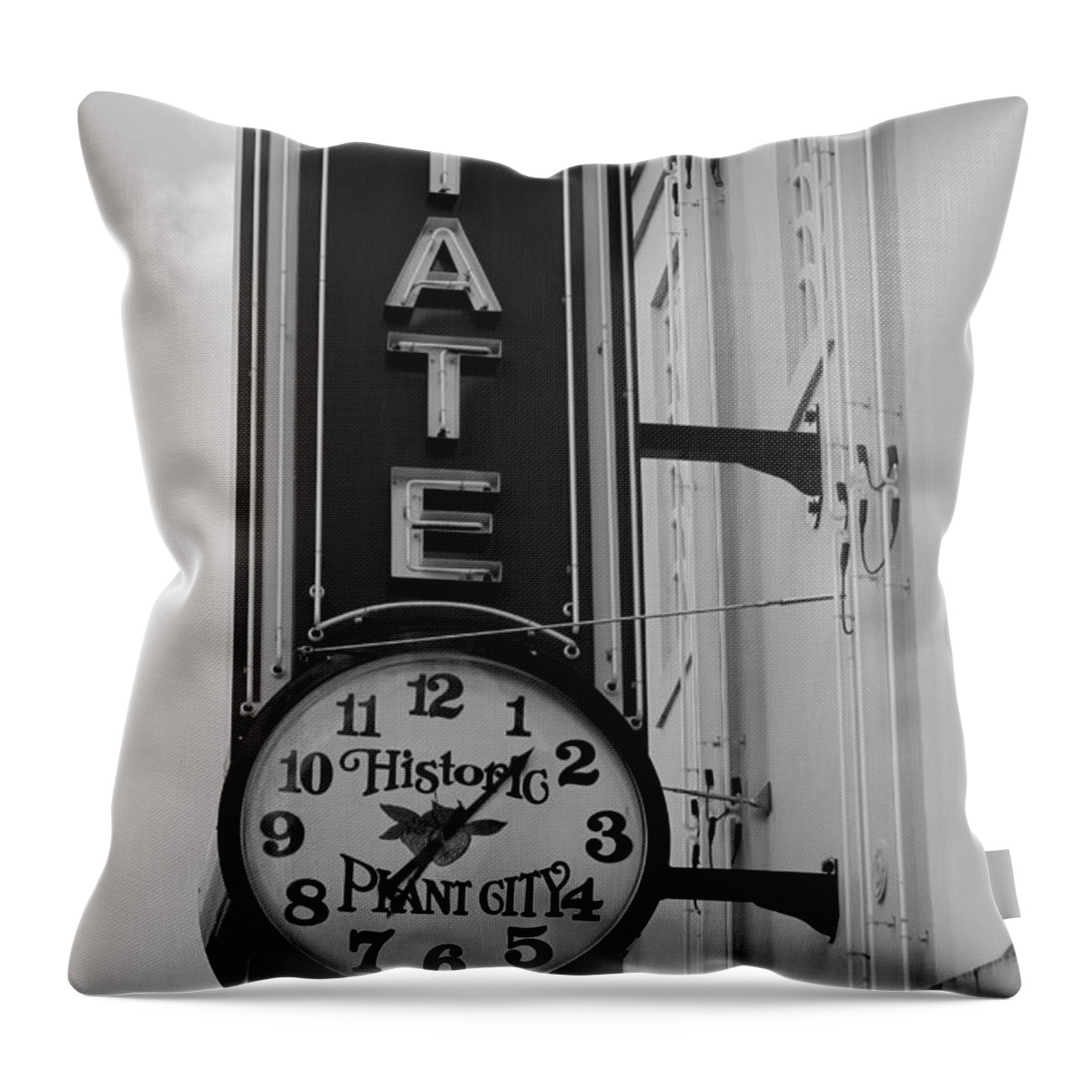 Theater Throw Pillow featuring the photograph State Theater Sign by Robert Wilder Jr