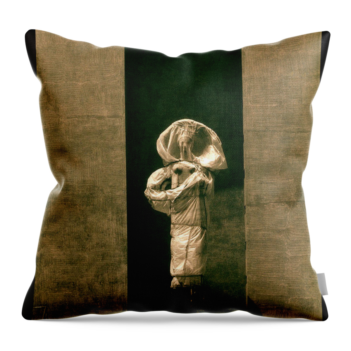 Art Deco Statue Throw Pillow featuring the photograph Statues Individual #2 by David Chasey