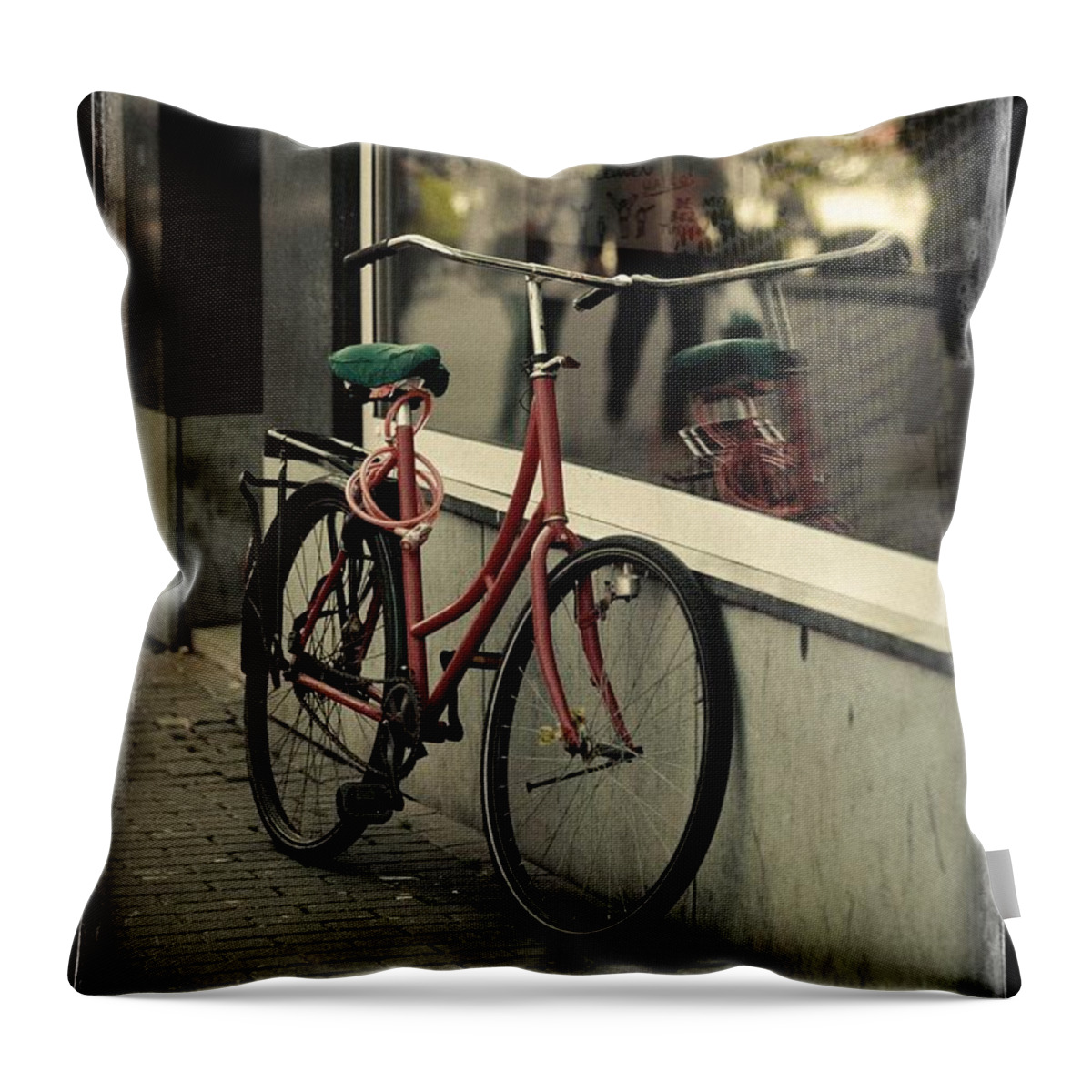 Jenny Rainbow Fine Art Photography Throw Pillow featuring the photograph Staying Alone. Old Cards From Amsterdam by Jenny Rainbow