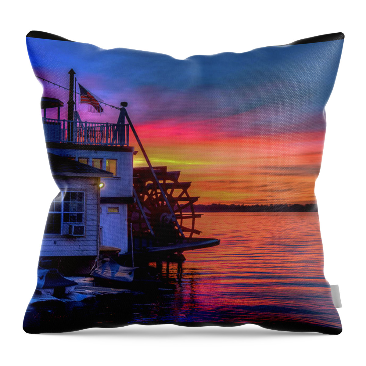Steamboat Throw Pillow featuring the photograph Steamboat by Will Wagner