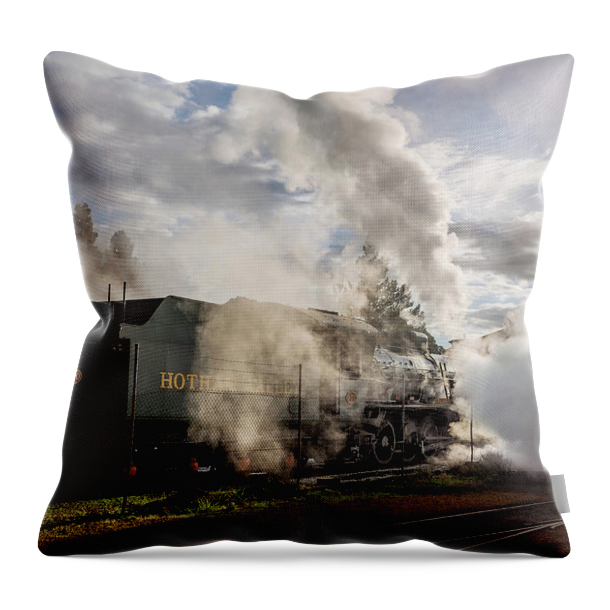Steam Throw Pillow featuring the photograph Steaming by Robert Caddy