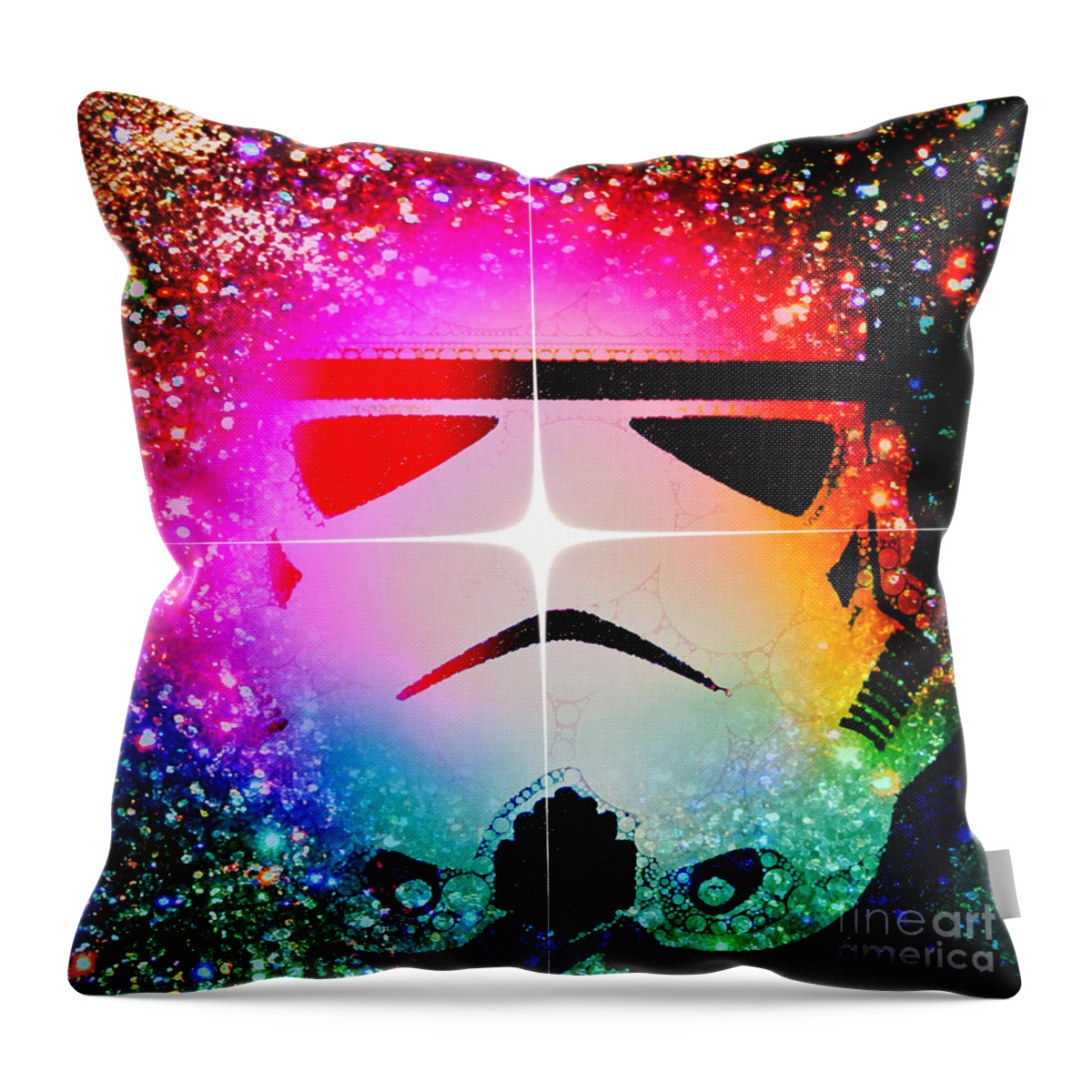 Trooper Throw Pillow featuring the digital art Stellar Trooper by HELGE Art Gallery