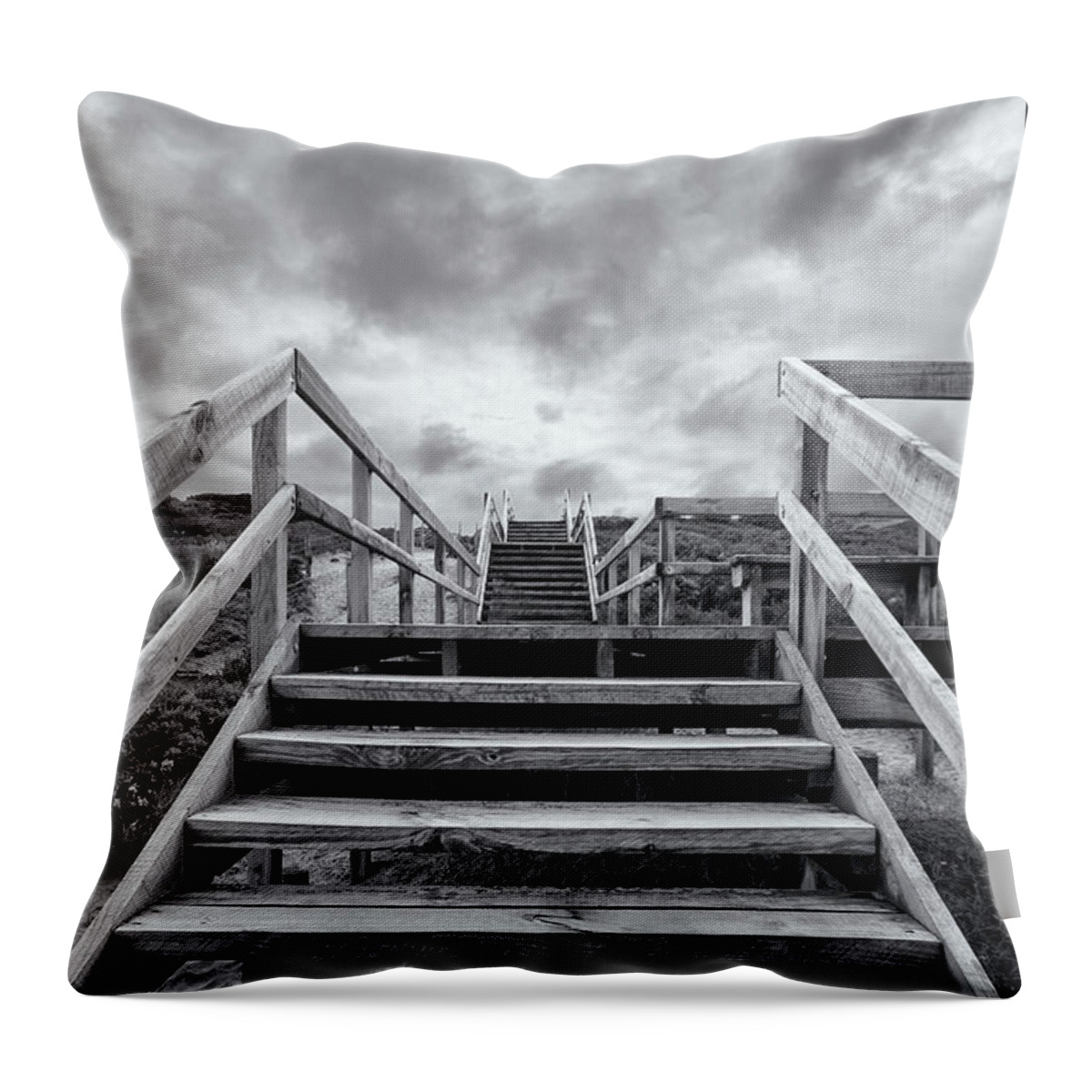 Stairs Throw Pillow featuring the photograph Step on up by Linda Lees