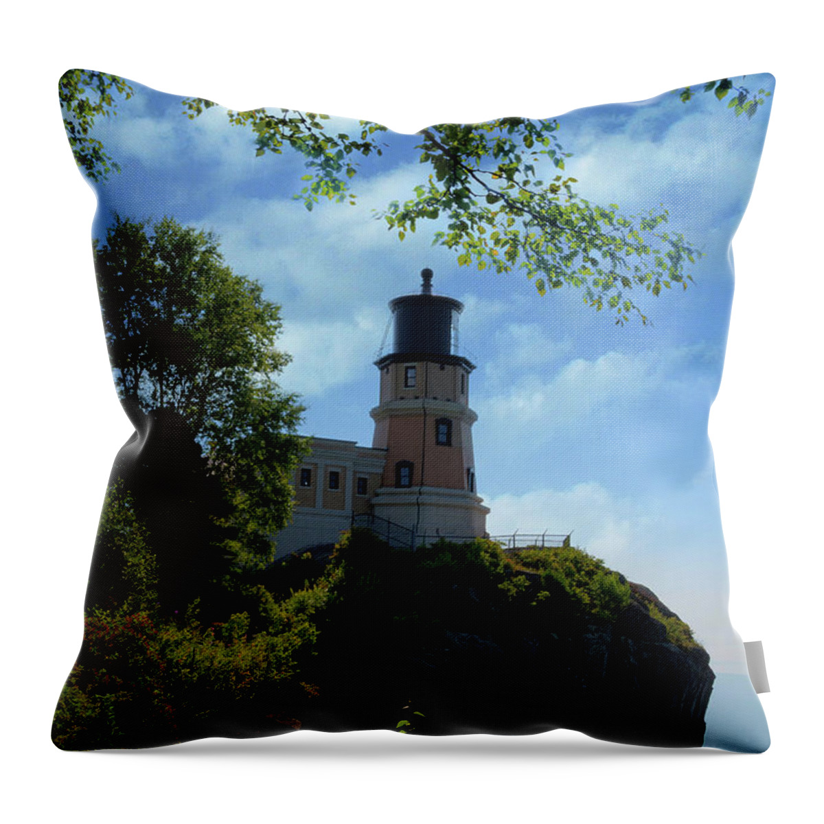 Lighthouse Throw Pillow featuring the photograph Steps Away II by Deborah Klubertanz