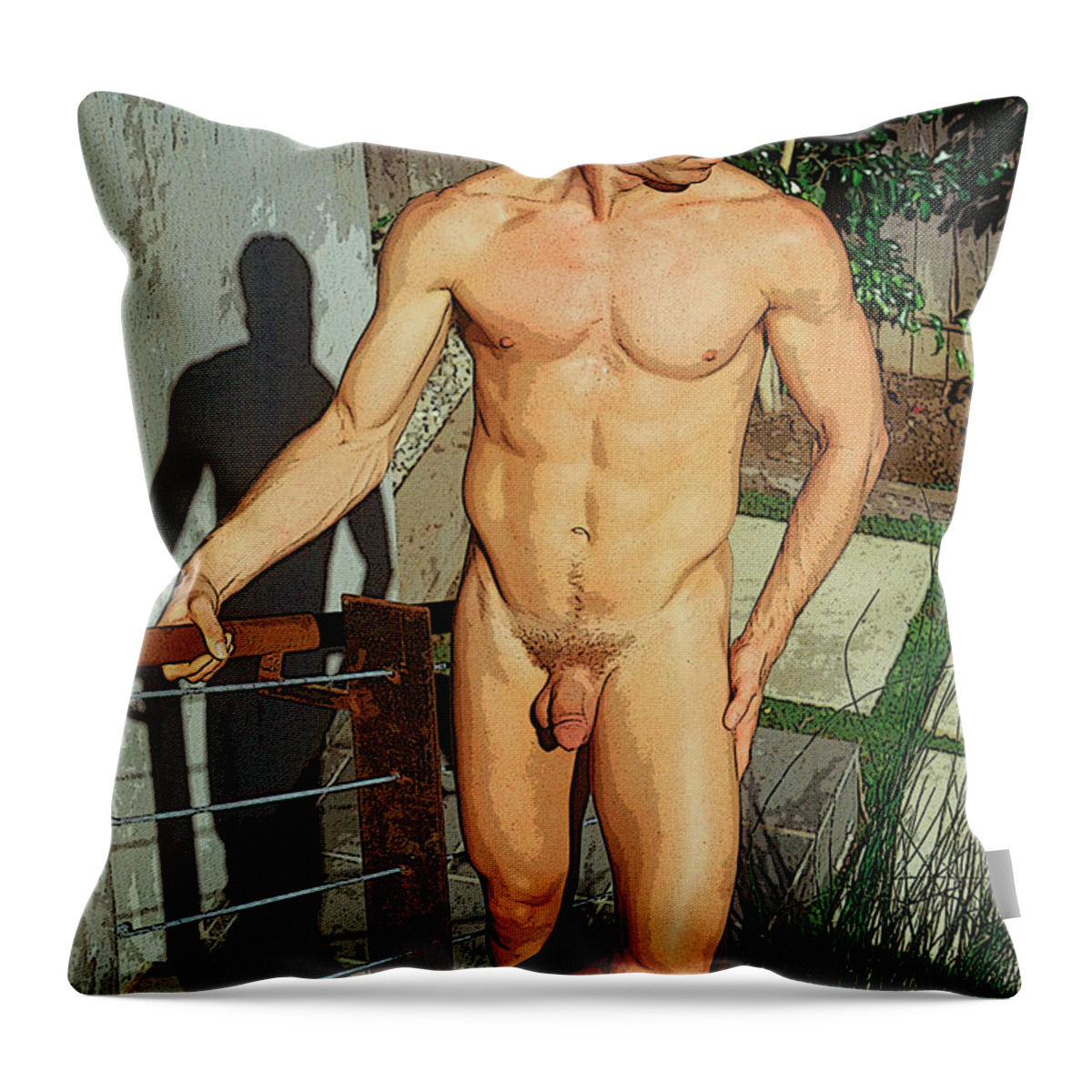 Male Throw Pillow featuring the photograph Steve S. 1-1 by Andy Shomock