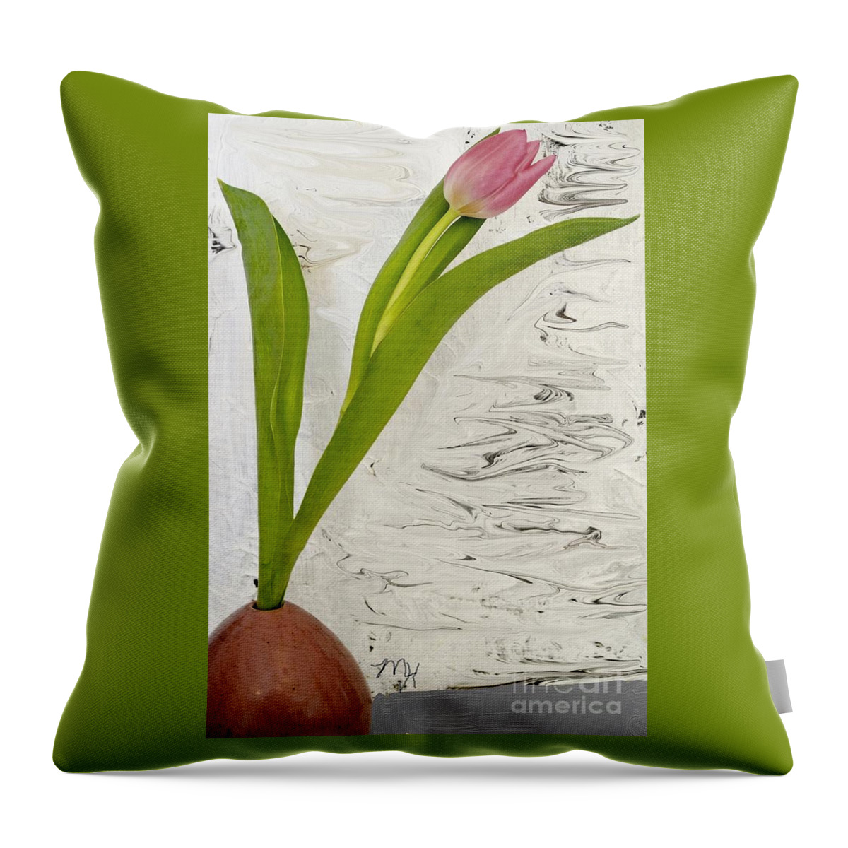 Photo Throw Pillow featuring the photograph Still Life Tulip by Marsha Heiken