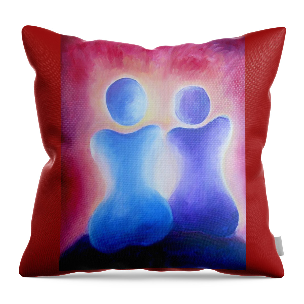 Grief Throw Pillow featuring the painting Still...Beside Me by Jennifer Hannigan-Green