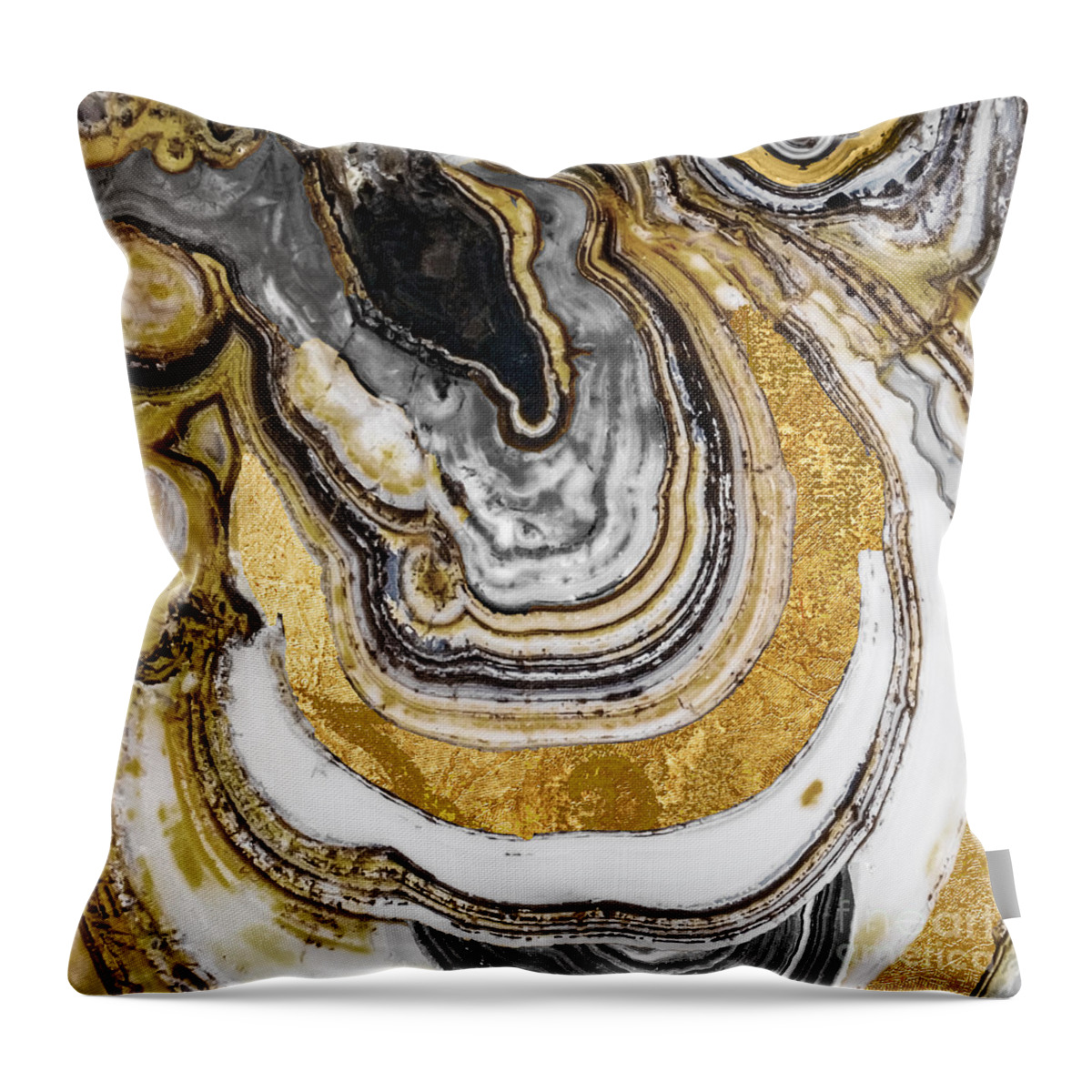 #faatoppicks Throw Pillow featuring the painting Stone Prose by Mindy Sommers