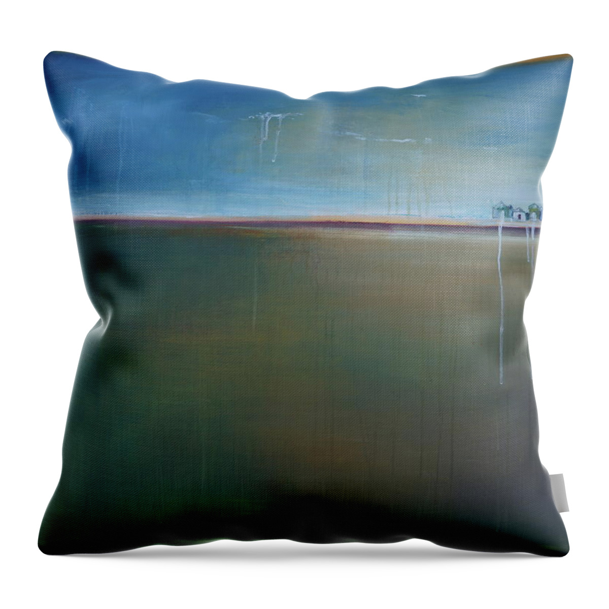 Abstract Expressionism Throw Pillow featuring the painting Storden by Theresa Marie Johnson