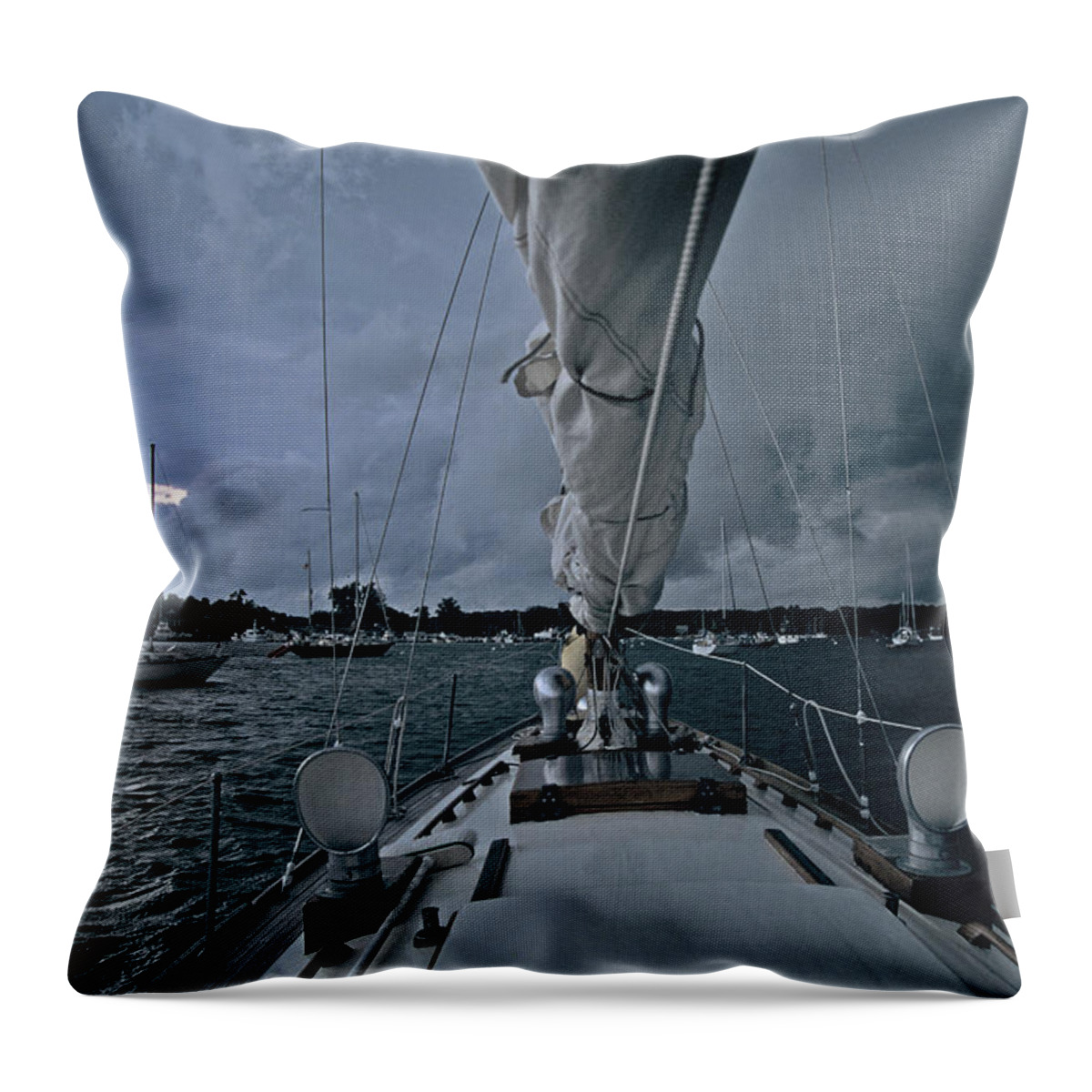 Storm Throw Pillow featuring the photograph Storm at Put-in-Bay by John Harmon