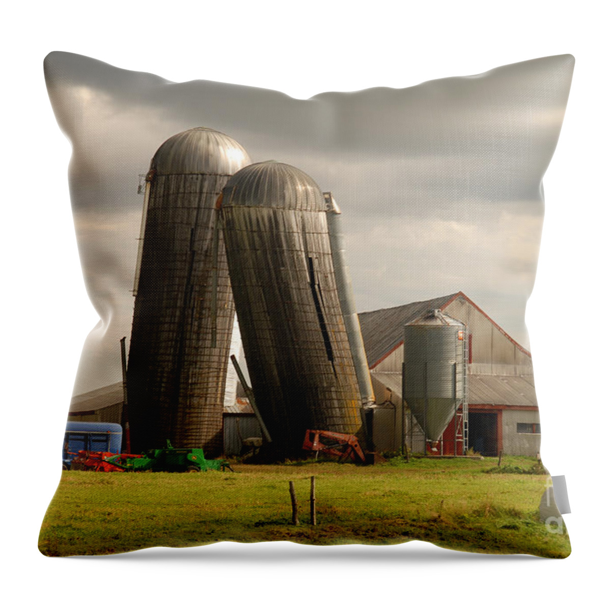 Farm Throw Pillow featuring the photograph Storm at the Farm by Alana Ranney