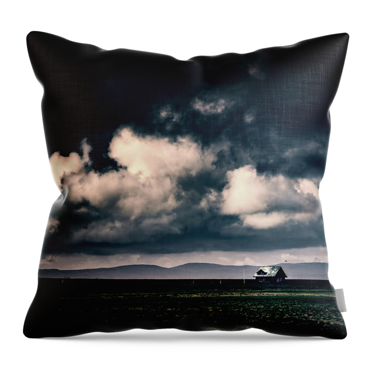 Clouds Throw Pillow featuring the photograph Storm Clouds in Iceland by Ian Good