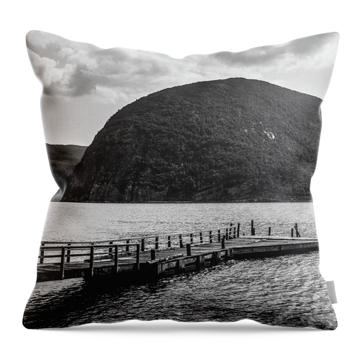 Hudson Valley Throw Pillow featuring the photograph Storm King Mountain, Summer 1880 by The Hudson Valley