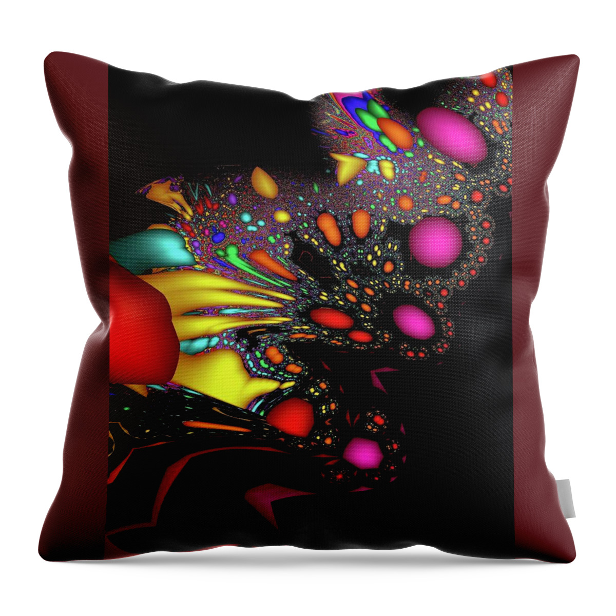 Art Throw Pillow featuring the digital art Storm Over Toontown by Richard Widows