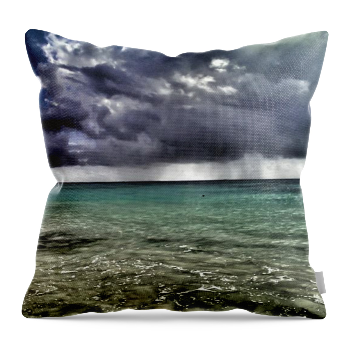 Ocean Throw Pillow featuring the photograph Stormy Paradise by Fabio Hering