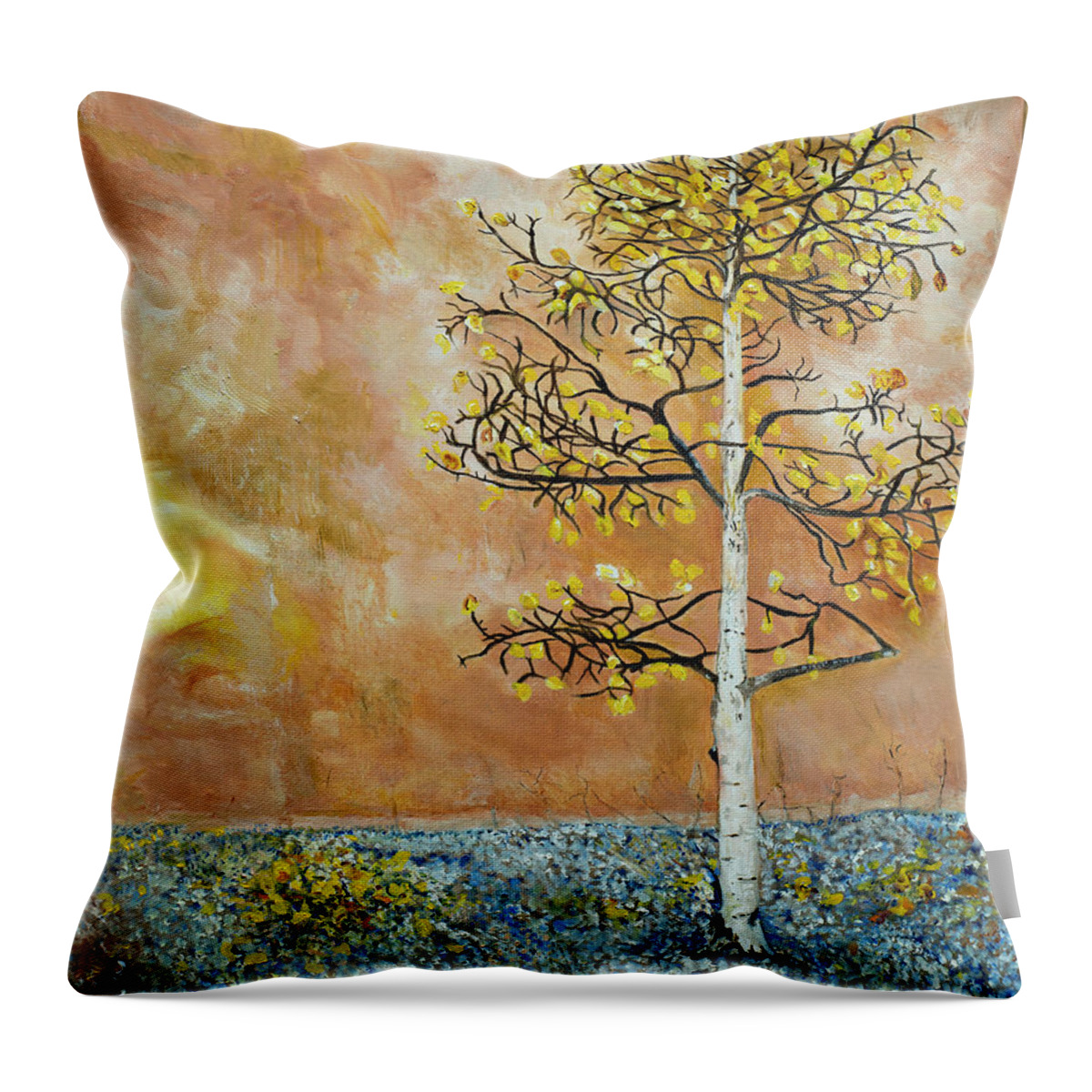 Corals Throw Pillow featuring the painting Storytree by Kathy Knopp