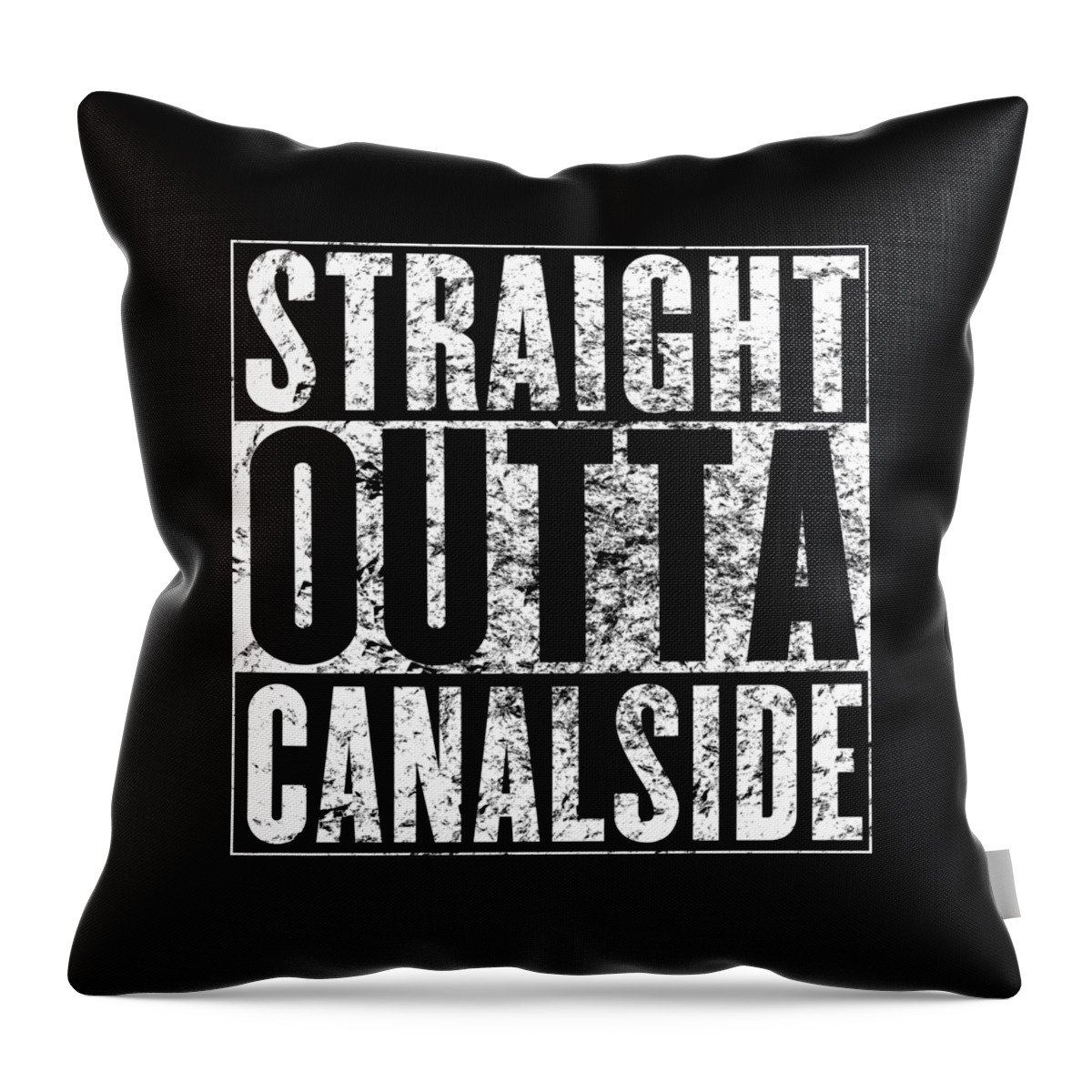 T-shirt Throw Pillow featuring the photograph Straight Outta Canalside by Chris Bordeleau