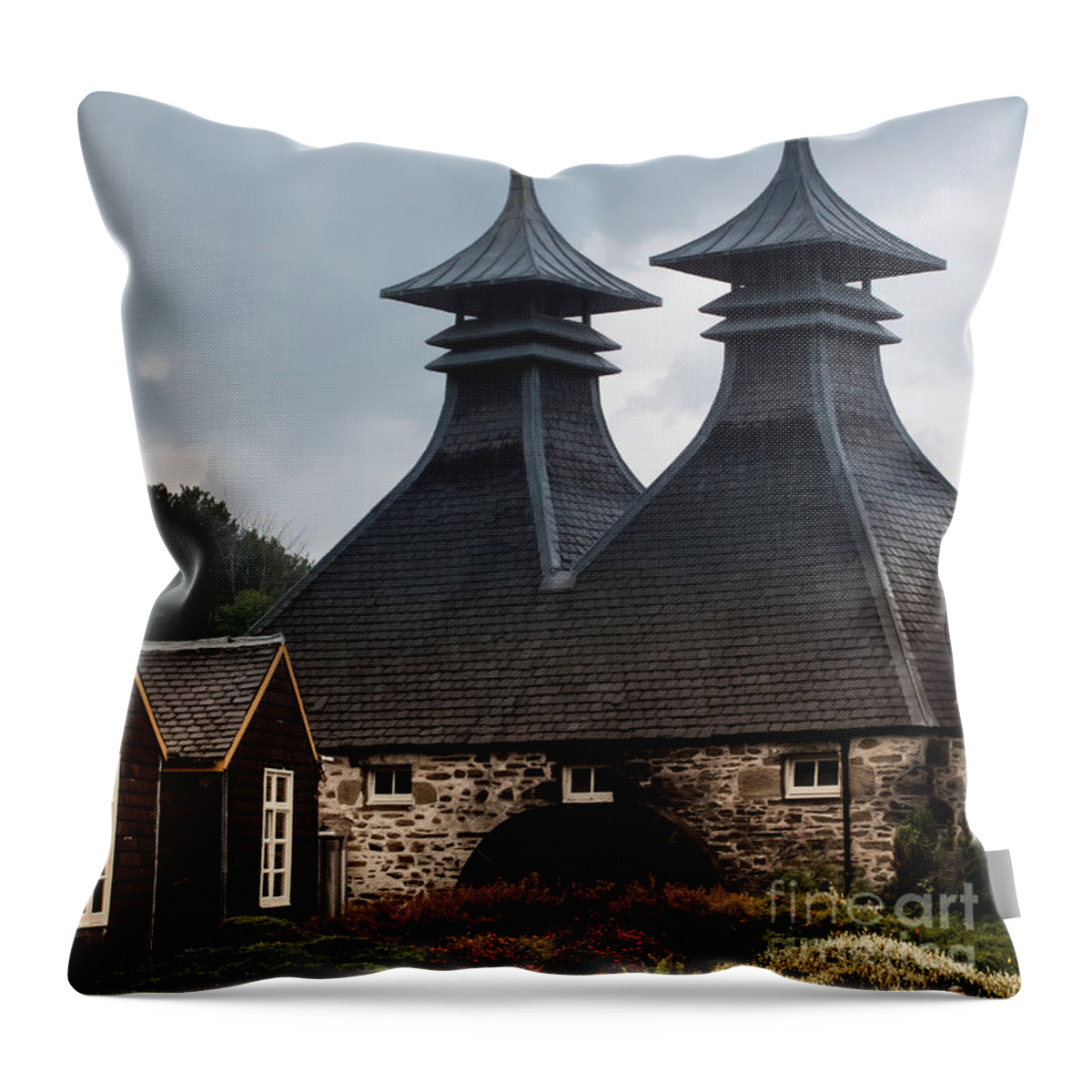 Scotland Throw Pillow featuring the photograph Strathisla Whisky Distillery Scotland #2 by Jan Bickerton