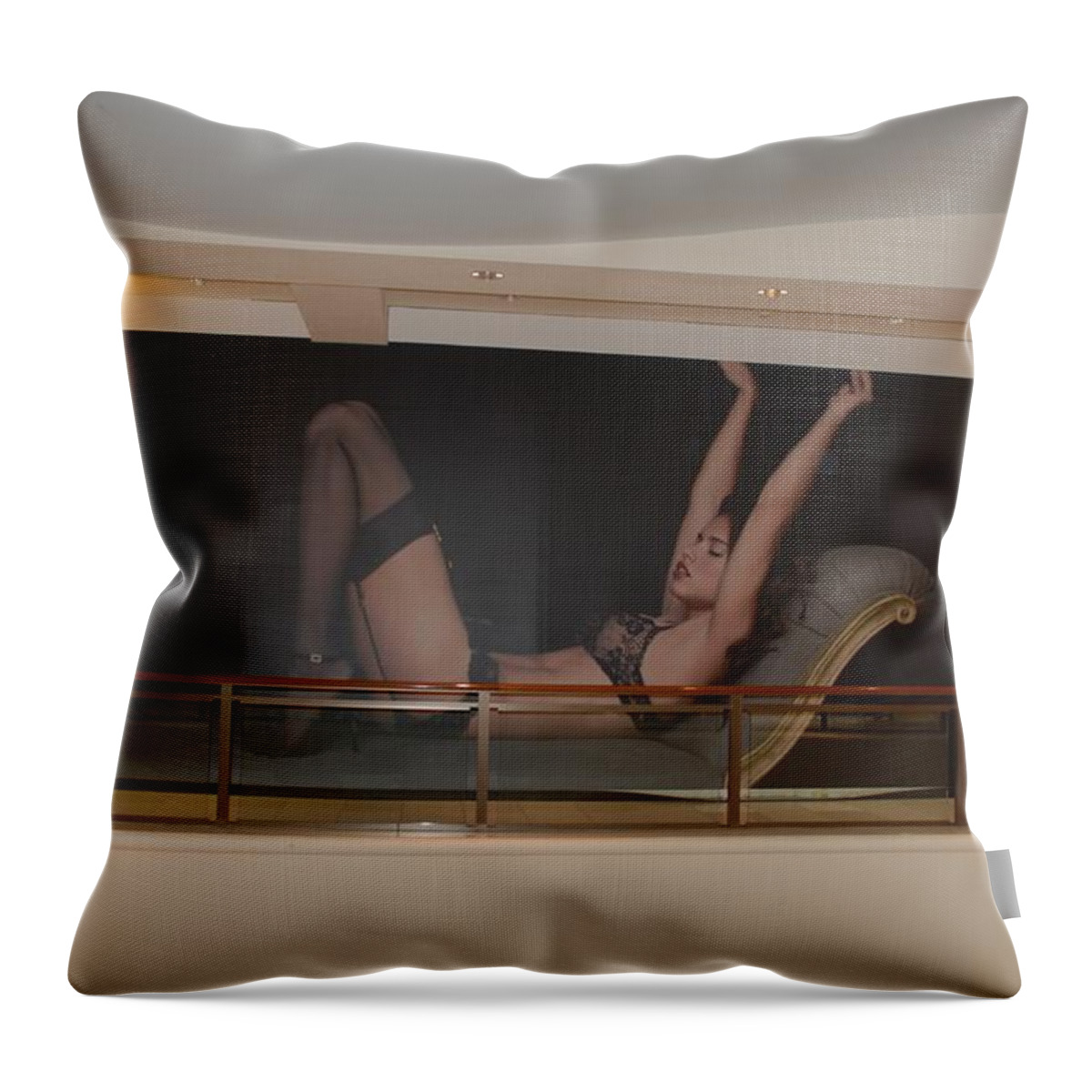 Sexy Throw Pillow featuring the photograph Streeeeching by Rob Hans