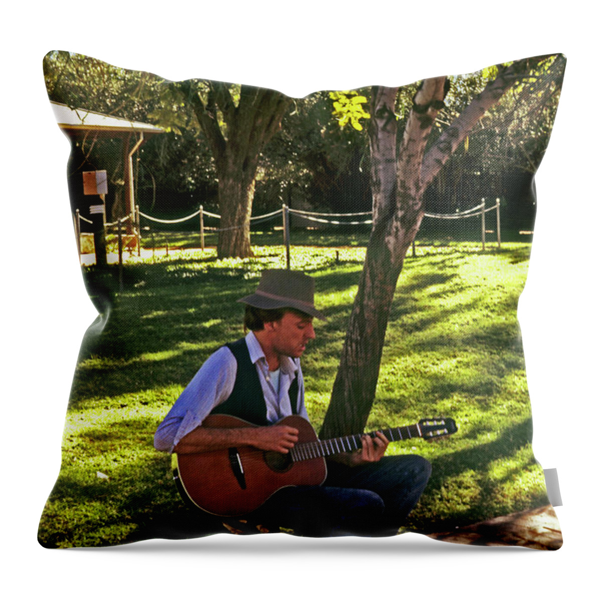 Australia Throw Pillow featuring the photograph Street Minstrel by Gary Wonning