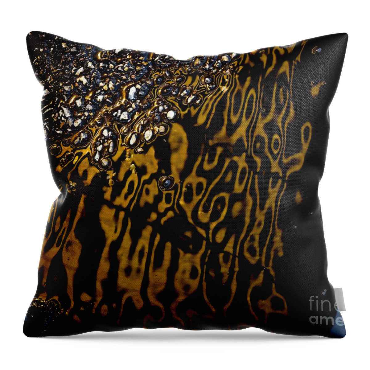 Streets Throw Pillow featuring the photograph Streets Paved in Gold and Silver Series 2 by Debra Banks