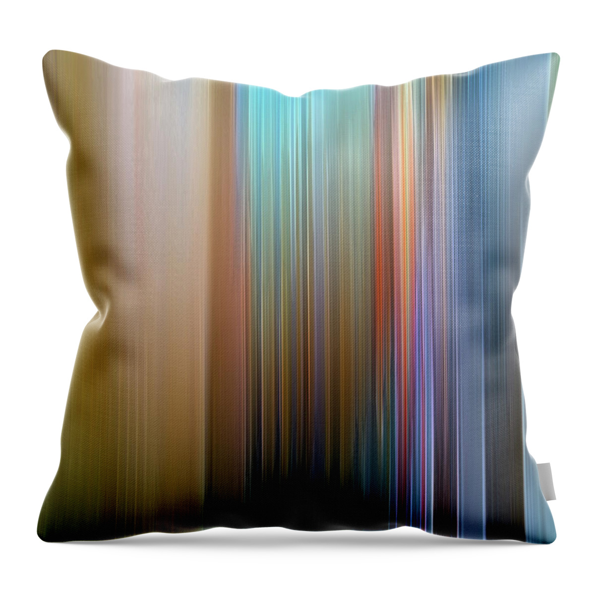 Abstract Throw Pillow featuring the digital art Stria Mediterranean by Gina Harrison