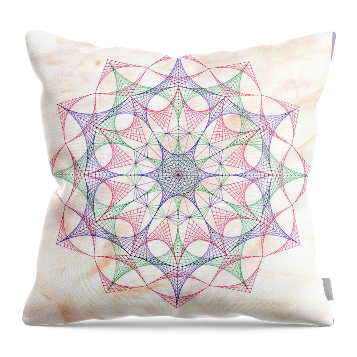 Geometry Throw Pillow featuring the drawing Strike 4 by Bev Donohoe