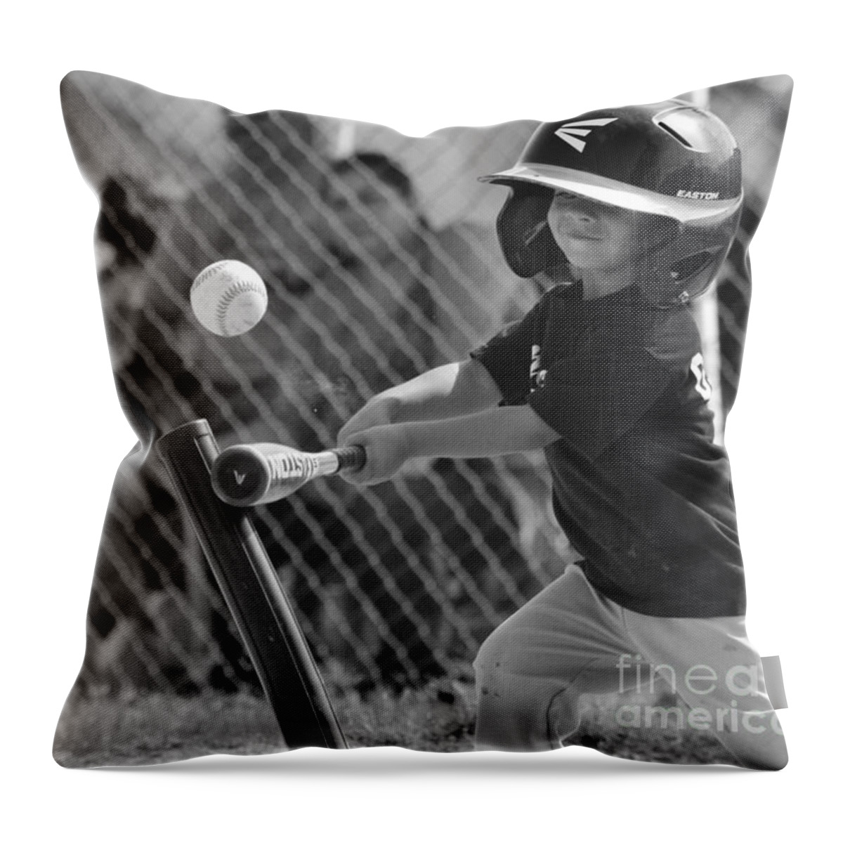 Baseball Throw Pillow featuring the photograph Strike Tee by Leah McPhail