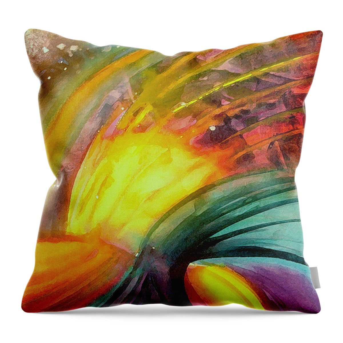 Experssion Throw Pillow featuring the painting Study in Color by Allison Ashton
