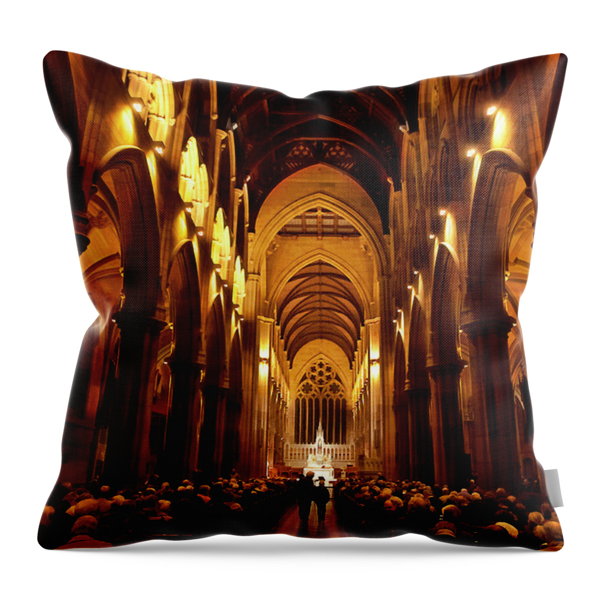 Interior Throw Pillow featuring the photograph Stunning Interior Of St Mary's Cathedral by Miroslava Jurcik
