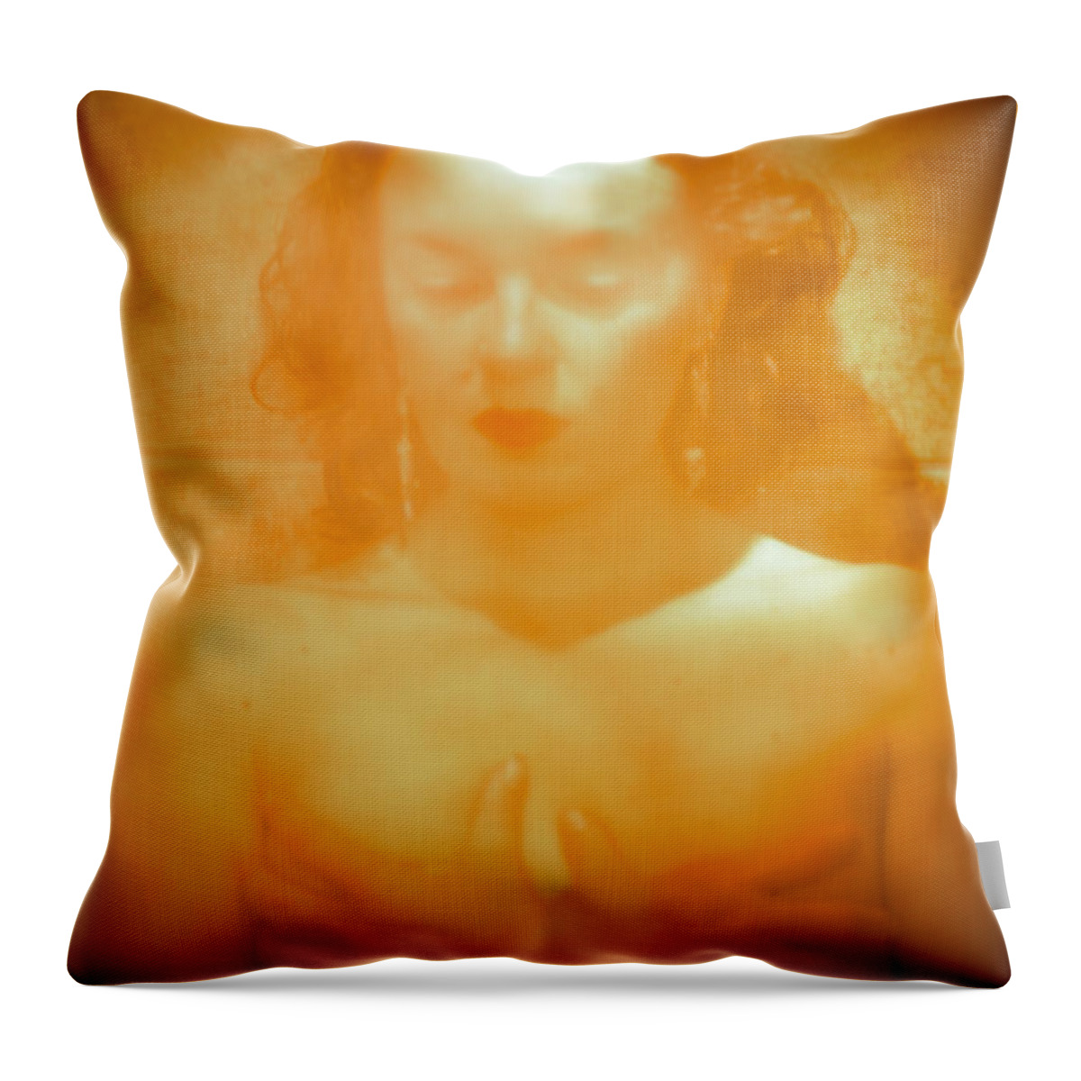 Woman Throw Pillow featuring the photograph Subdued glamor by Scott Sawyer