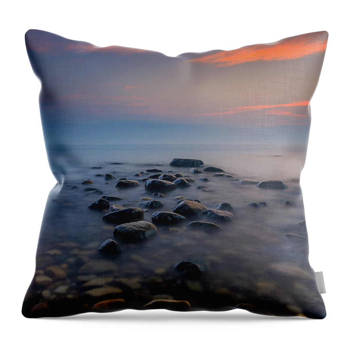 Atwater Beach Throw Pillow featuring the photograph Subtle Beginning by Andrew Slater