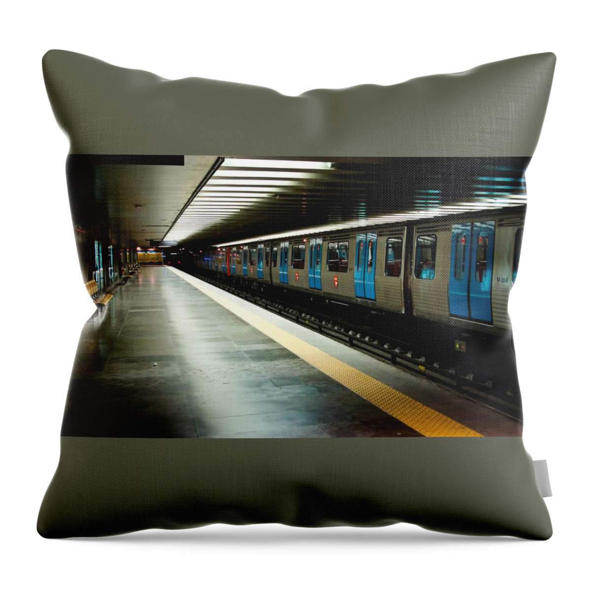 Subway Throw Pillow featuring the photograph Subway by Mariel Mcmeeking