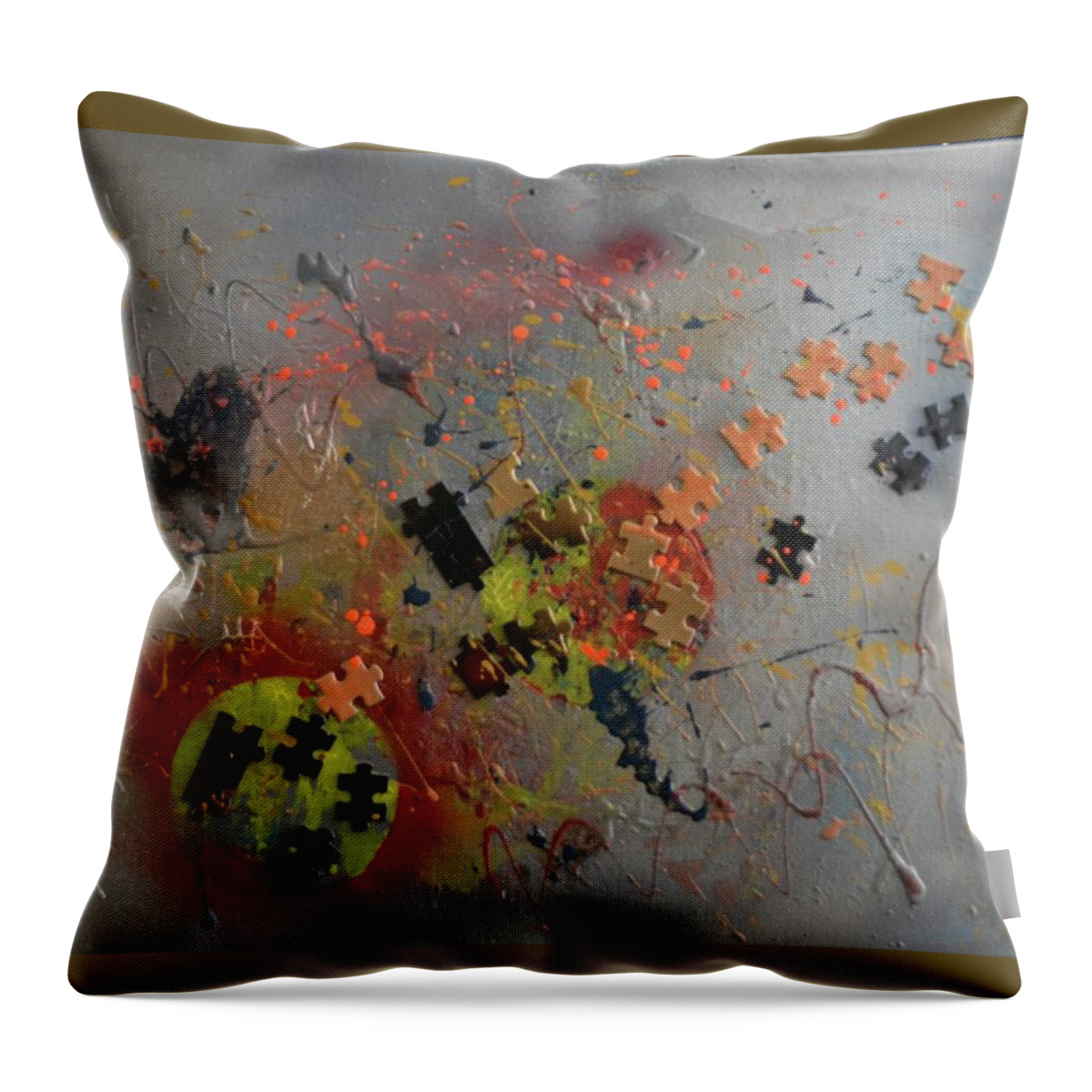Abstract Throw Pillow featuring the painting Success Journey by Art By G-Sheff