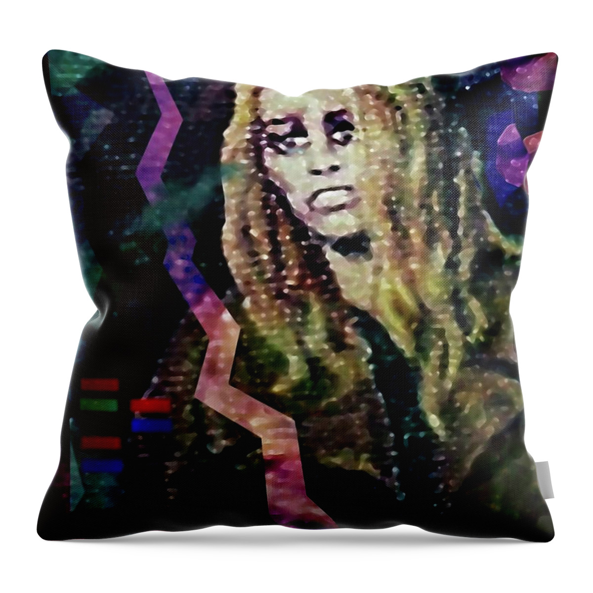 Woman Throw Pillow featuring the painting Suffering . . . by Hartmut Jager